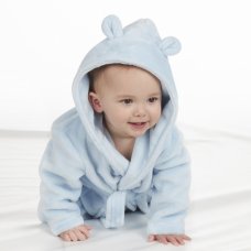 18C20506: Baby Blue Hooded Dressing Gown (0-6 Months)